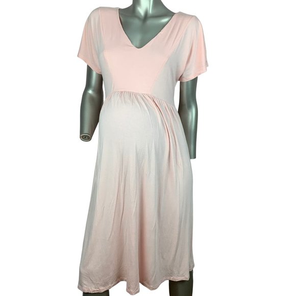 ASOS | Pink Maternity Short Sleeve Dress Size 6 - Picture 2 of 7